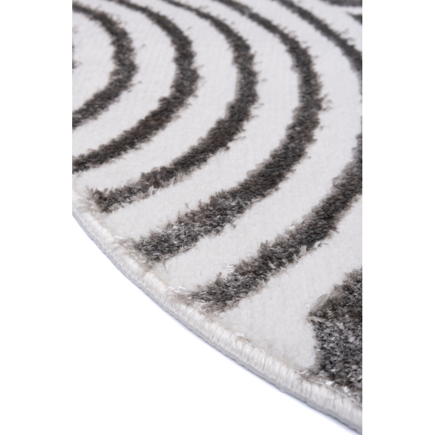Apvalus kilimas SALAMANCA 100 cm pilka/balta