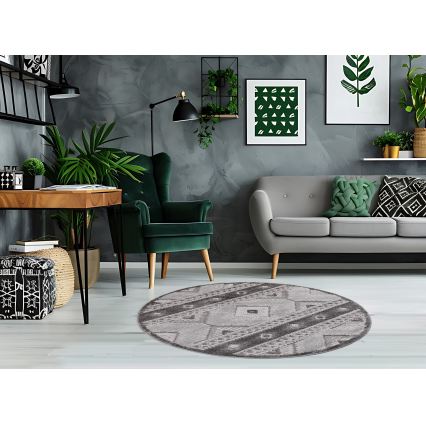 Apvalus lauko kilimas CHIARA 120 cm pilkas