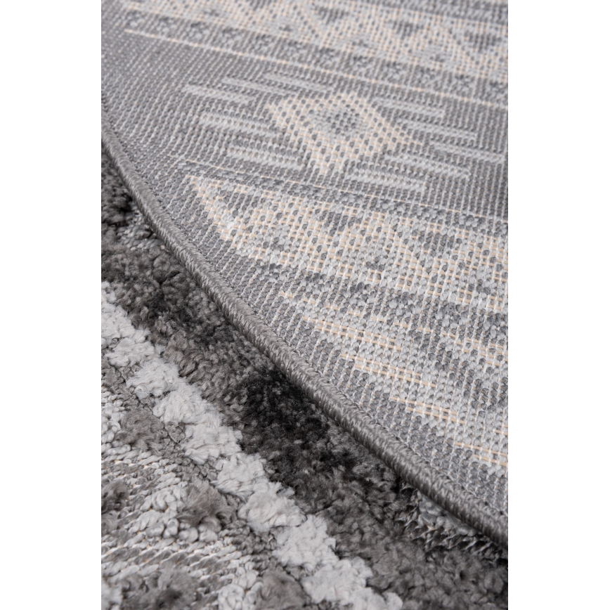 Apvalus lauko kilimas CHIARA 120 cm pilkas