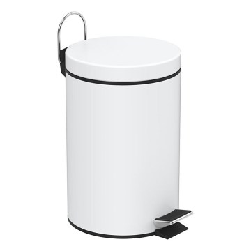 Aqualine - Atliekų dėžė SIMPLE LINE 3 l matinė balta