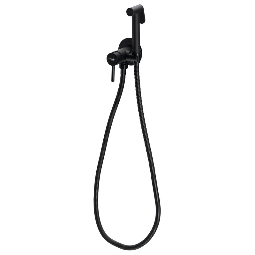 Aqualine - Bidė čiaupas su dušu, skirtas paslėptam montavimui matinė juoda