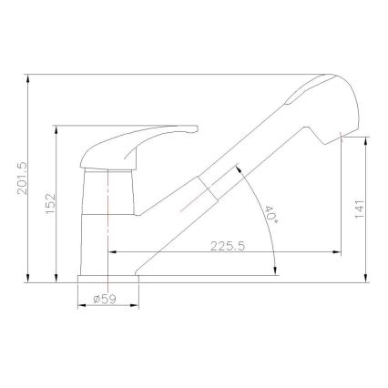Aqualine - Kriauklės maišytuvas KASIOPEA 20 cm blizgus chromas