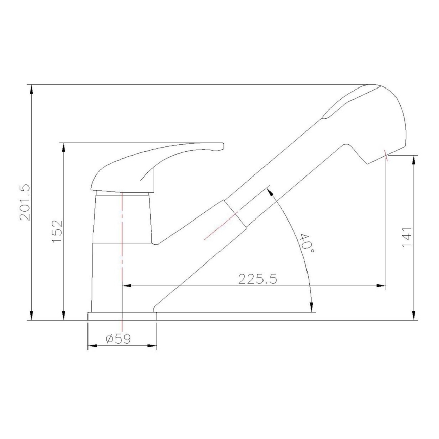 Aqualine - Kriauklės maišytuvas KASIOPEA 20 cm blizgus chromas