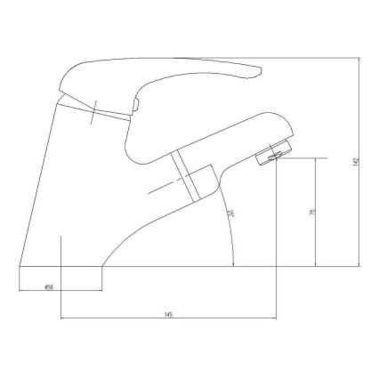 Aqualine - Praustuvės maišytuvas KASIOPEA 14,2 cm blizgus chromas