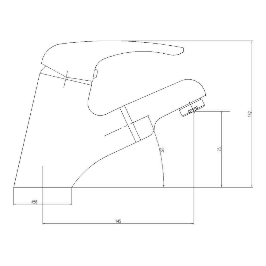 Aqualine - Praustuvės maišytuvas KASIOPEA 14,2 cm blizgus chromas