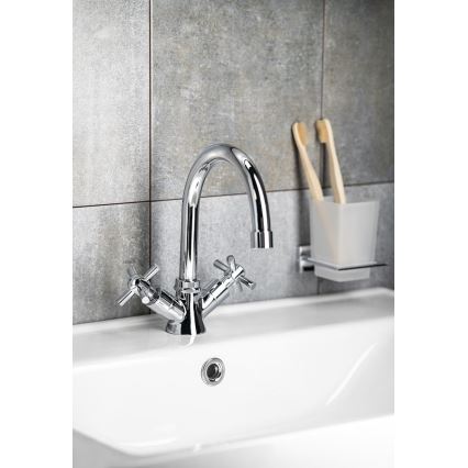 Aqualine - Praustuvo maišytuvas XENIA RETRO 22,2 cm blizgus chromas