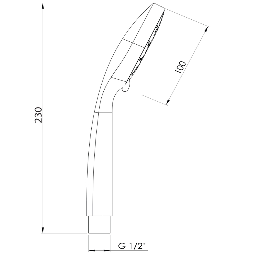 Aqualine - Rankinė dušo galvutė, skersmuo 10 cm, blizgus chromas
