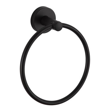 Aqualine - Sieninė rankšluosčių kabykla SAMBA diametras 15,5 cm juoda