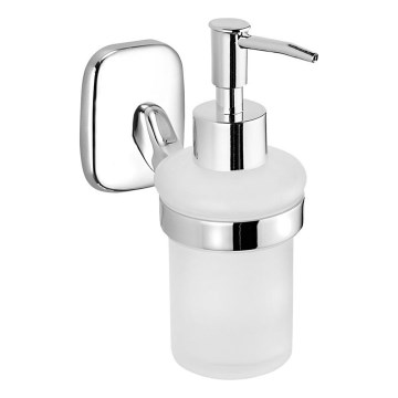 Aqualine - Sieninis muilo dozatorius RUMBA 160 mm pieniškas stiklas/blizgus chromas