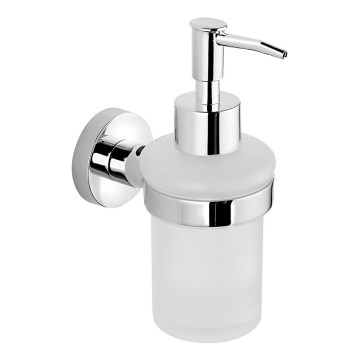 Aqualine - Sieninis muilo dozatorius SAMBA 150 mm pieniškas stiklas/blizgus chromas