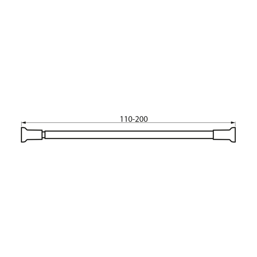 Aqualine - Teleskopinis barstytuvas 110-200 cm blizgus chromas