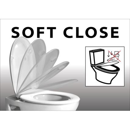 Aqualine - Tualeto dangtis SOFIA SoftClose balta