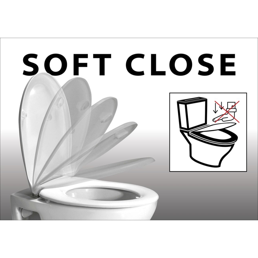 Aqualine - Tualeto dangtis SOFIA SoftClose balta