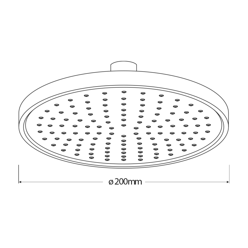 Aqualine - Viršutinis dušas diametras 20 cm blizgus chromas