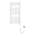 Aqualine - Vonios elektrinis rankšluosčių radiatorius ORBIT-E, 300 W, 96x45 cm, baltas, apvalus