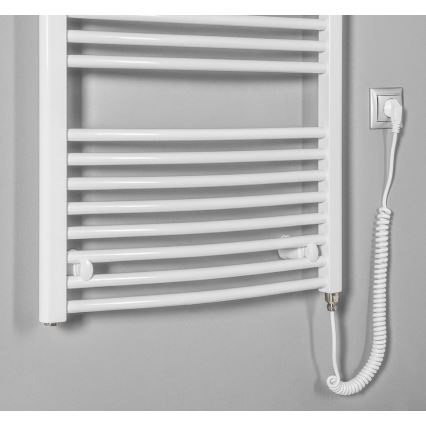 Aqualine - Vonios elektrinis rankšluosčių radiatorius ORBIT-E, 300 W, 96x45 cm, baltas, apvalus