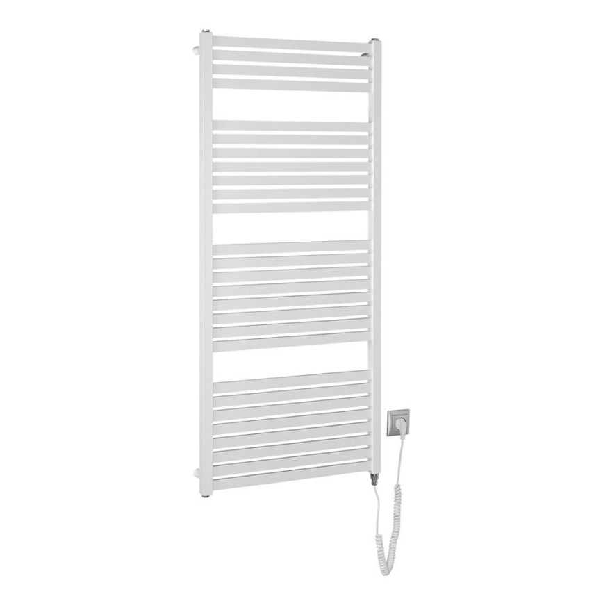 Aqualine - Vonios kambario elektra radiatorius TONDI-E 600W/230V 133 cm balta tiesus