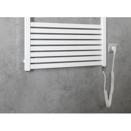 Aqualine - Vonios kambario elektra radiatorius TONDI-E 600W/230V 133 cm balta tiesus