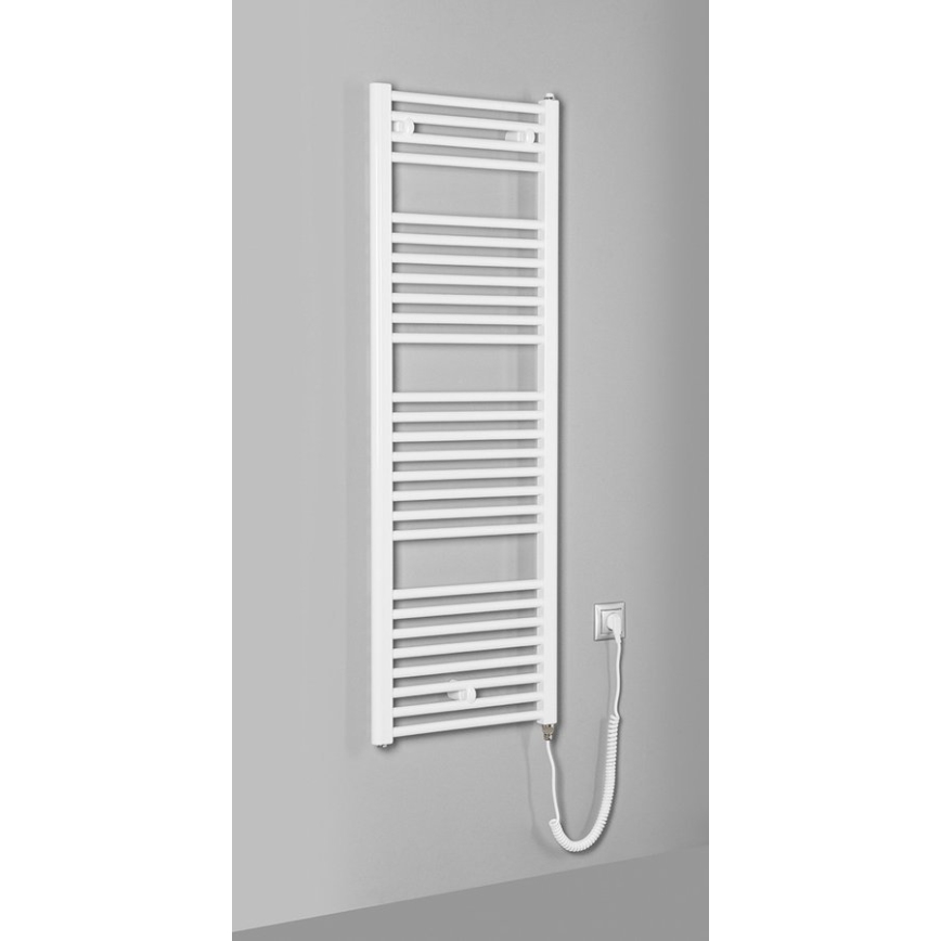 Aqualine - Vonios kambario elektrinis radiatorius DIRECT-E 400W/230V 132 cm baltas tiesus