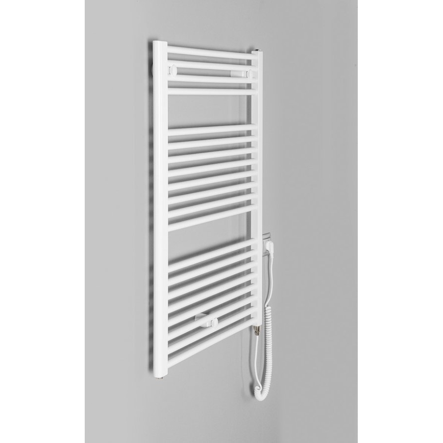 Aqualine - Vonios kambario elektrinis radiatorius DIRECT-E 400W/230V 96 cm baltas tiesus