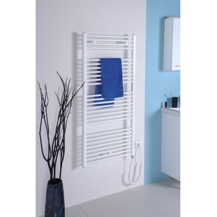 Aqualine - Vonios kambario elektrinis radiatorius DIRECT-E 600W/230V 132 cm baltas tiesus