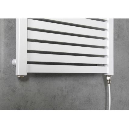 Aqualine - Vonios kambario elektrinis radiatorius TONDI-E 300W/230V 97 cm balta tiesus