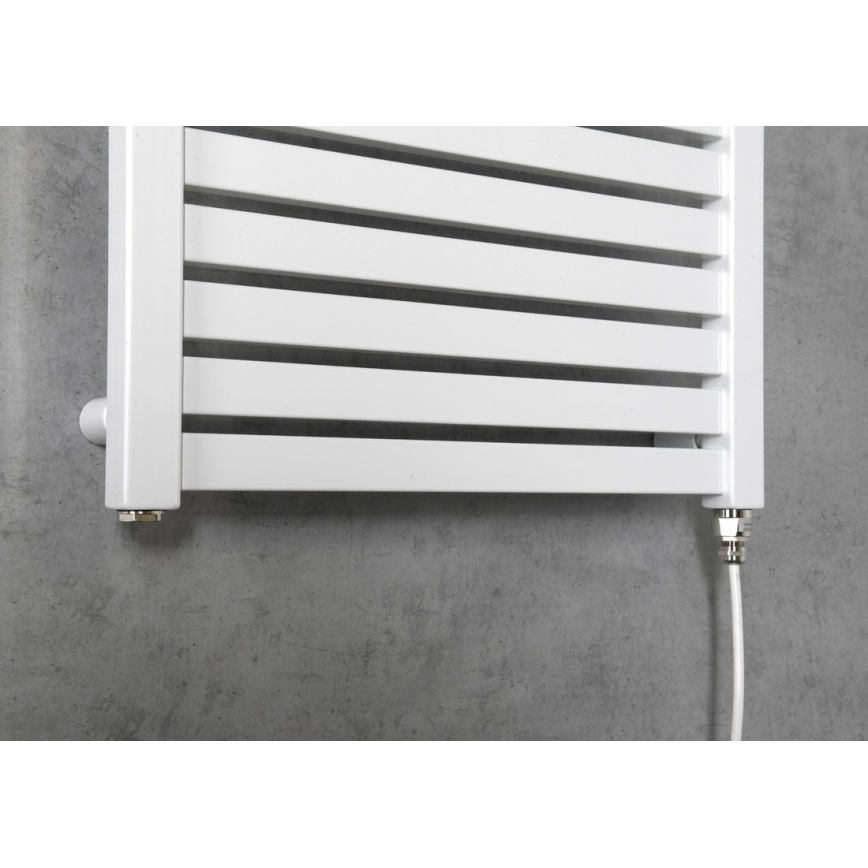 Aqualine - Vonios kambario elektrinis radiatorius TONDI-E 300W/230V 97 cm balta tiesus