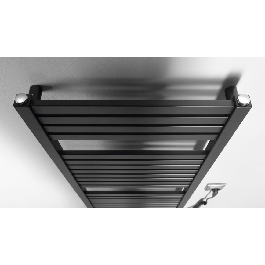Aqualine - Vonios kambario elektrinis radiatorius TONDI-E 300W 97x45 cm matinė juoda