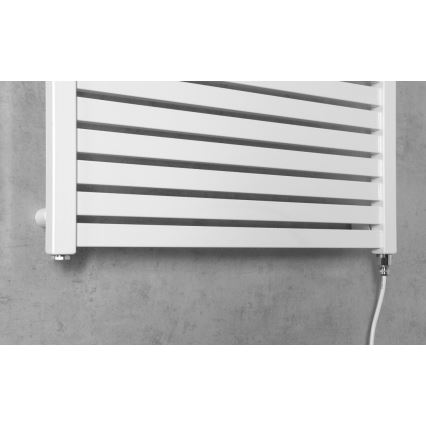 Aqualine - Vonios kambario elektrinis radiatorius TONDI-E 400W/230V 97 cm baltas tiesus