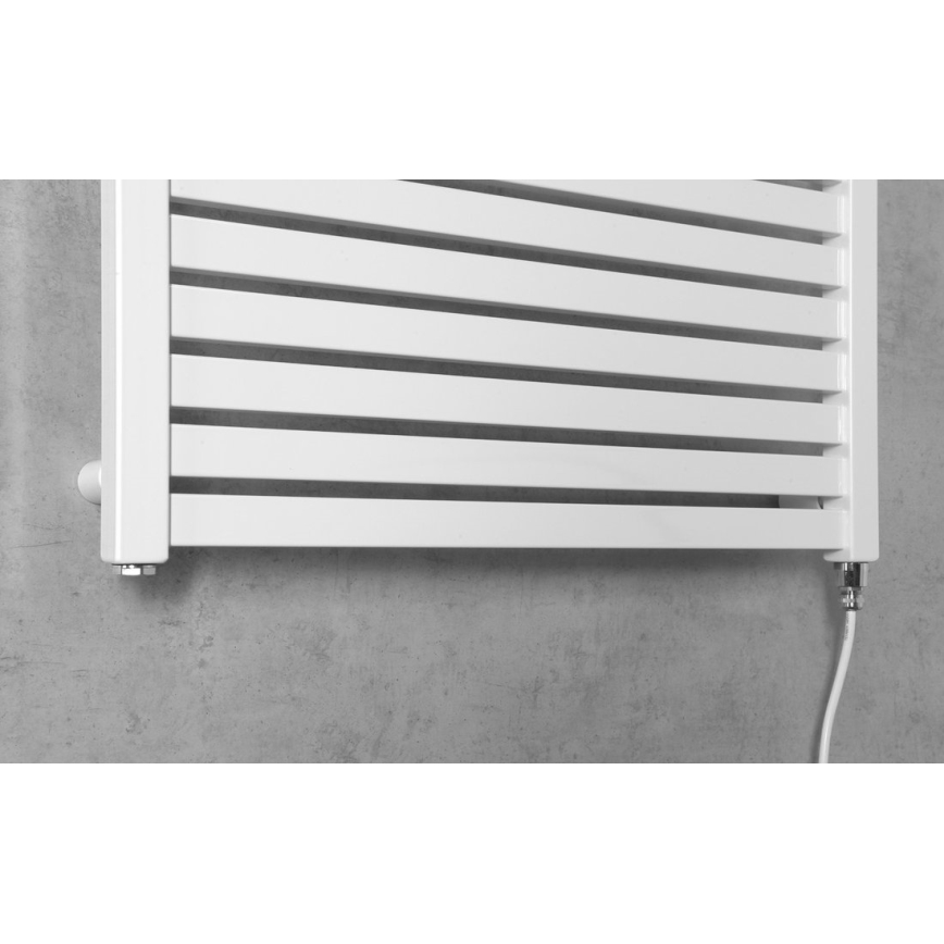 Aqualine - Vonios kambario elektrinis radiatorius TONDI-E 400W/230V 97 cm baltas tiesus