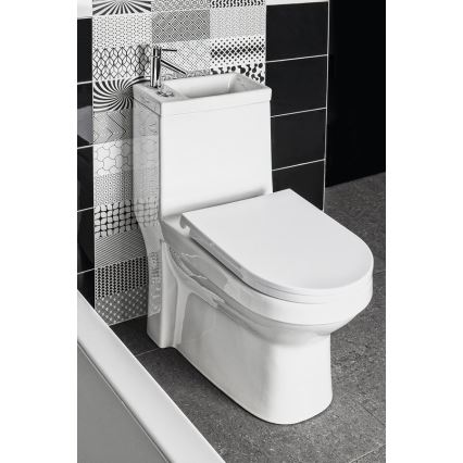 Aqualine - WC komplektas su praustuvu HYGIE keramika/balta
