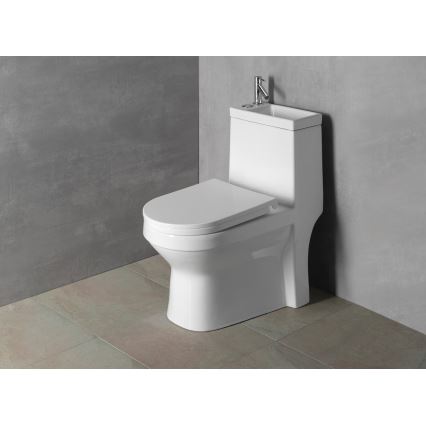 Aqualine - WC komplektas su praustuvu HYGIE keramika/balta