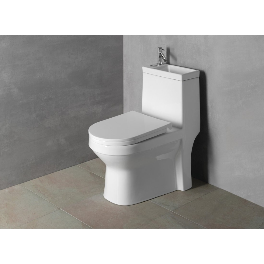 Aqualine - WC komplektas su praustuvu HYGIE keramika/balta