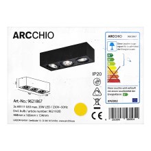 Arcchio - LED Lubinis šviestuvas DWIGHT 3xG53/20W/230V