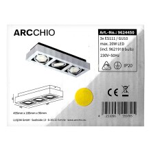 Arcchio - LED Lubinis šviestuvas RONKA 3xGU10/11,5W/230V