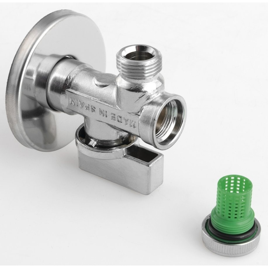 Arco - Kampinis vožtuvas su filtru, blizgus chromas