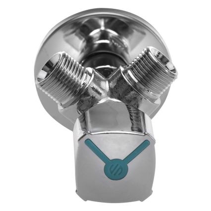 Arco - kombinuotas kampinis vožtuvas ARCO, blizgus chromas