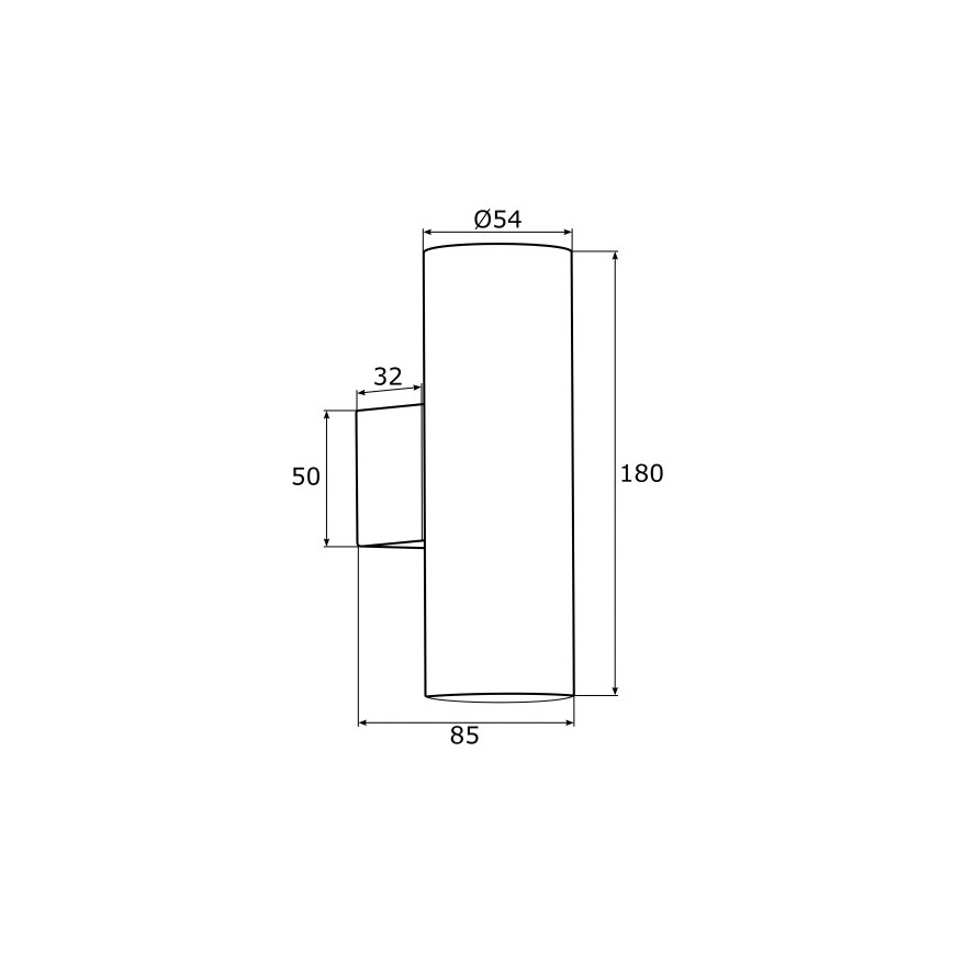 Argon 0909 - Sieninis šviestuvas MITOS 2xGU10/5W/230V juodas