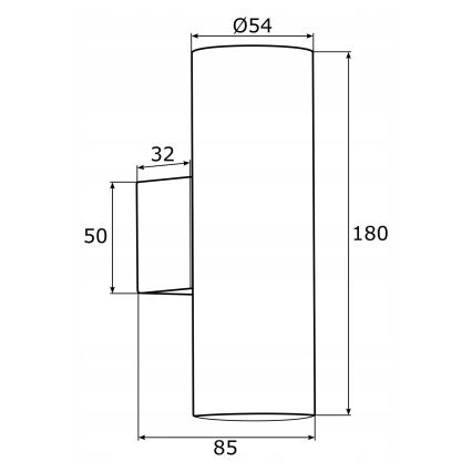 Argon 0910 - Sieninis šviestuvas MITOS 2xGU10/5W/230V baltas