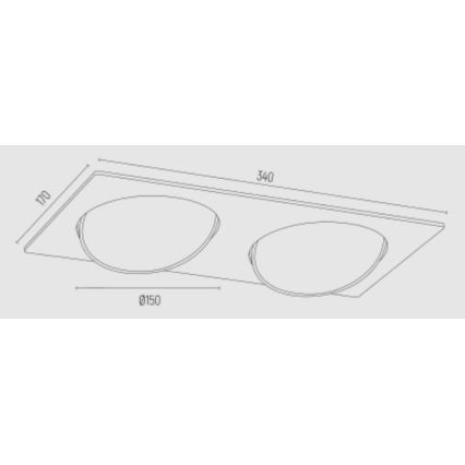 Argon 1046 - Įleidžiamas šviestuvas OLIMP 2xGU10-AR111/12W/230V baltas
