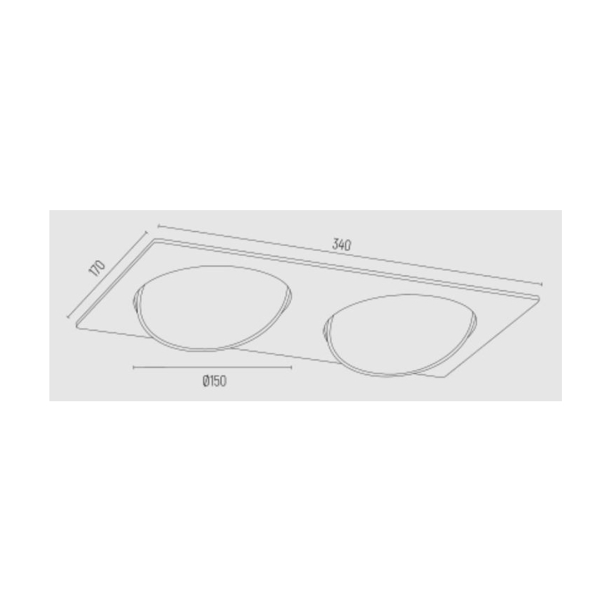 Argon 1046 - Įleidžiamas šviestuvas OLIMP 2xGU10-AR111/12W/230V baltas