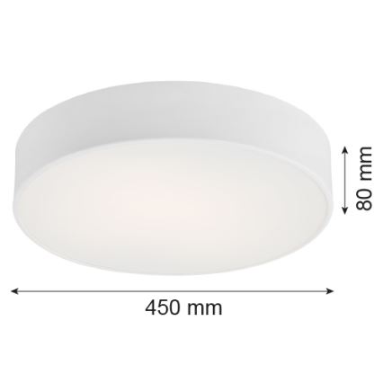 Argon 1188 - Lubinis šviestuvas DARLING 3xE27/15W/230V d. 45 cm baltas