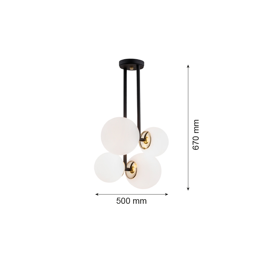 Argon 1739 - Sietynas ant stulpo MORITZ 4xE27/15W/230V