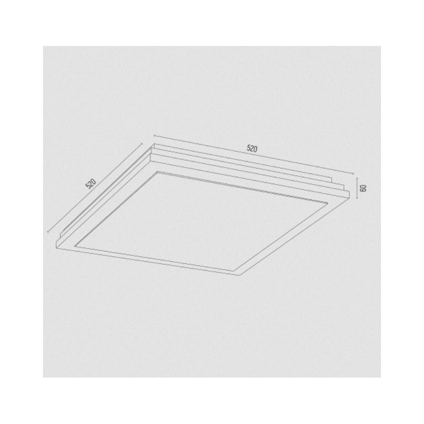 Argon 1804 - Lubinis šviestuvas CASERTA 4xE27/15W/230V 52x52 cm