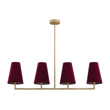 Argon 1829 - Sietynas ant stulpo SAFIANO 4xE27/15W/230V bordo
