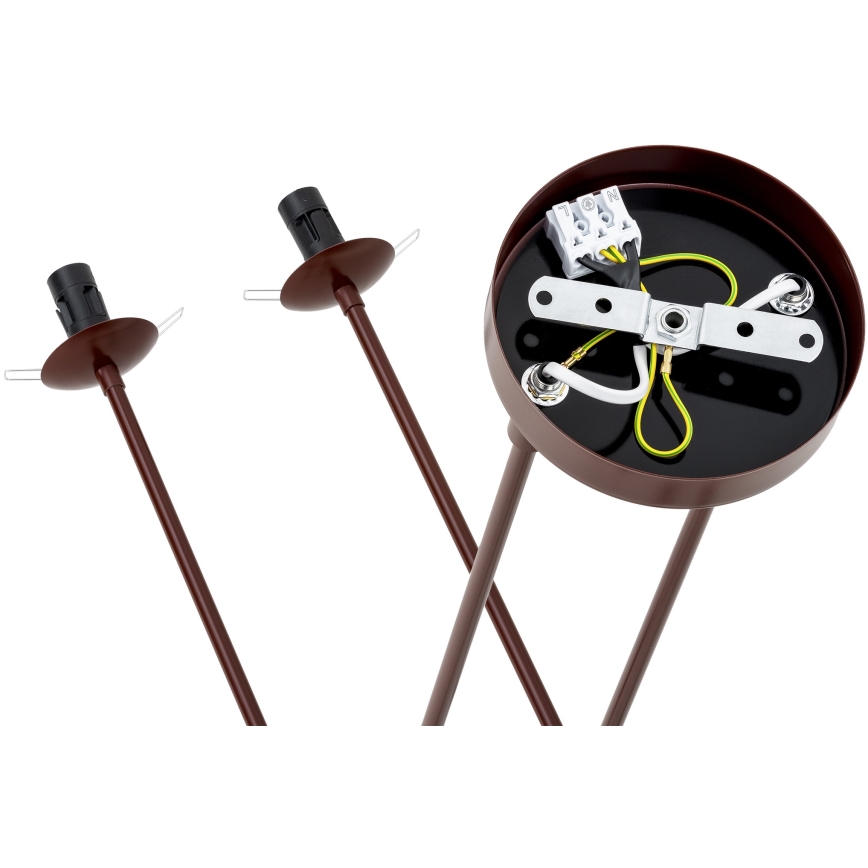 Argon 1842 - Sietynas ant stulpo ABSOS 4xE14/7W/230V alabasteris ruda