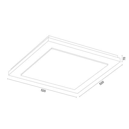 Argon 1870 - Lubinis šviestuvas TABOR 4xE27/15W/230V 52x52 cm baltas