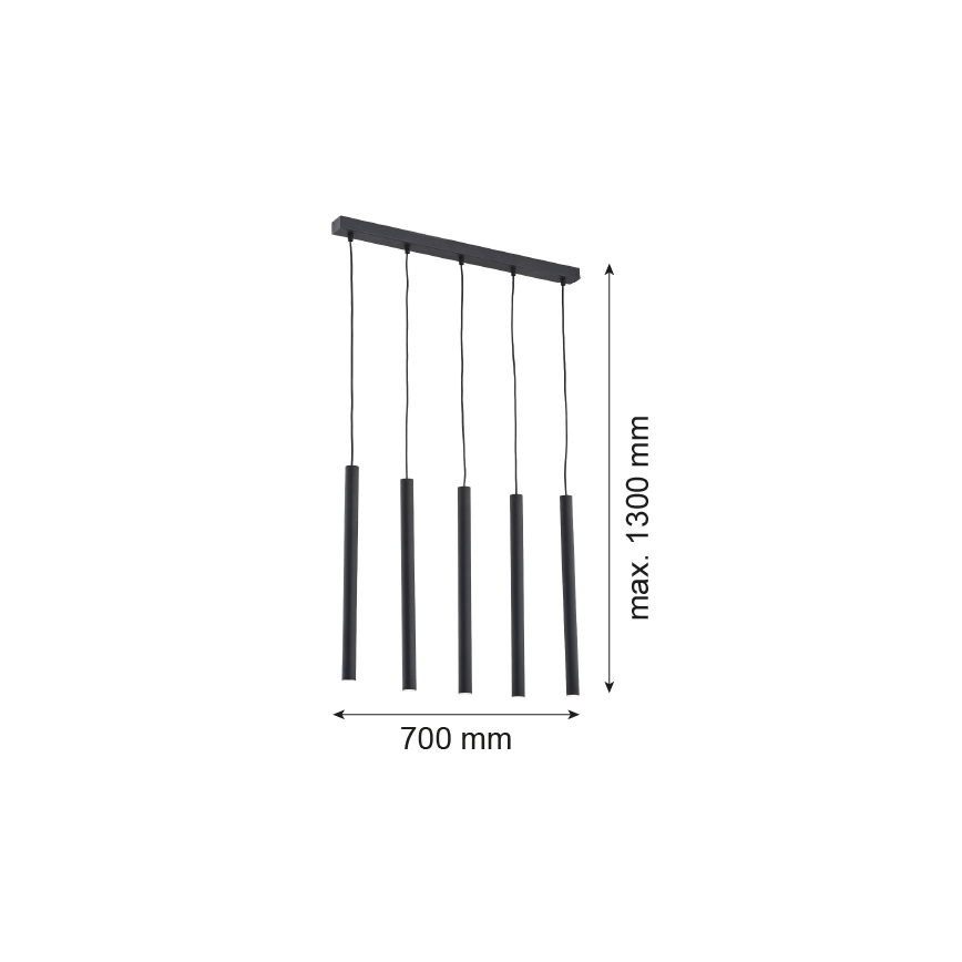 Argon 2137 - Pakabinamas sietynas ETNA 5xG9/6W/230V juodas