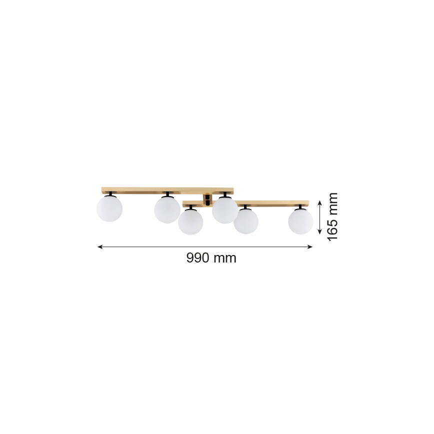 Argon 2544 - Ant pagrindo montuojamas sietynas FREEMONT 6xE14/7W/230V