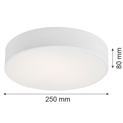 Argon 3082 - Lubinis šviestuvas DARLING 2xE27/15W/230V d. 25 cm baltas